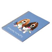 バセットハウンドピースラブジョイクリスマスデザイン ノートブック (左側)