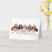 バセットハウンドフレンズフォーエバー カード (黄色い花)