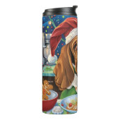 バセットハウンドホリデーベーキング:フェスティバルクリスマス タンブラー (回転左)