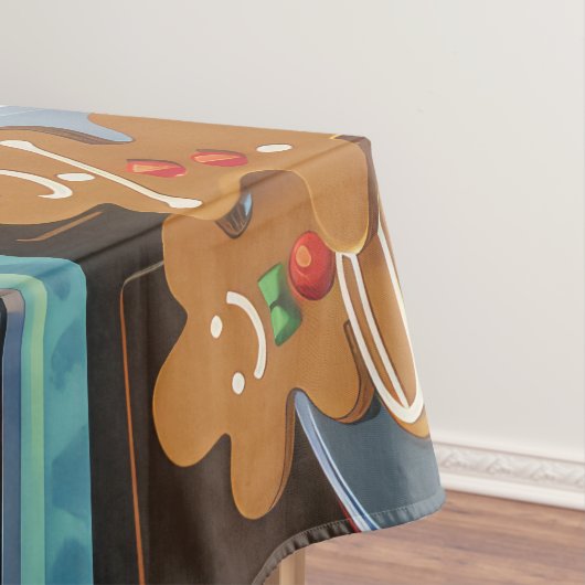 バセットハウンドホリデーベーキング:フェスティバルクリスマス テーブルクロス (インサイチュ)