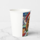 バセットハウンドホリデーベーキング:フェスティバルクリスマス 紙コップ (右)