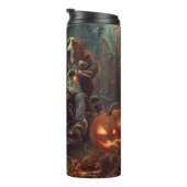 バセットハウンドライディングオートバイハロウィンホラー タンブラー (回転右)