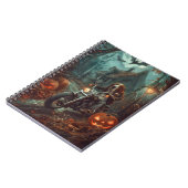 バセットハウンドライディングオートバイハロウィンホラー ノートブック (左側)