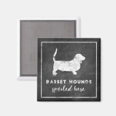 バセットハウンドンズゴレヴィンテージ黒板 マグネット (正面/裏面)