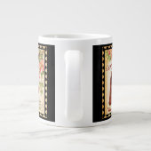 バセットハウンドヴィンテージバレンタインおもしろい犬withバラ ジャンボコーヒーマグカップ (裏面)