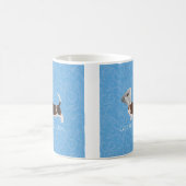 バセットハウンドージュエムーンデザイン コーヒーマグカップ (中央)