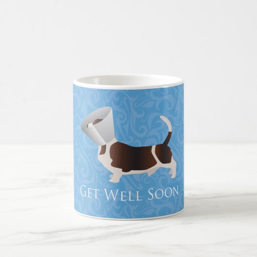 バセットハウンドージュエムーンデザイン コーヒーマグカップ (中央)