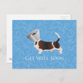 バセットハウンドージュエムーンデザイン ポストカード (正面/裏面)