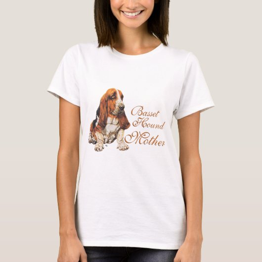 バセットハウンド母の日 Tシャツ (正面)