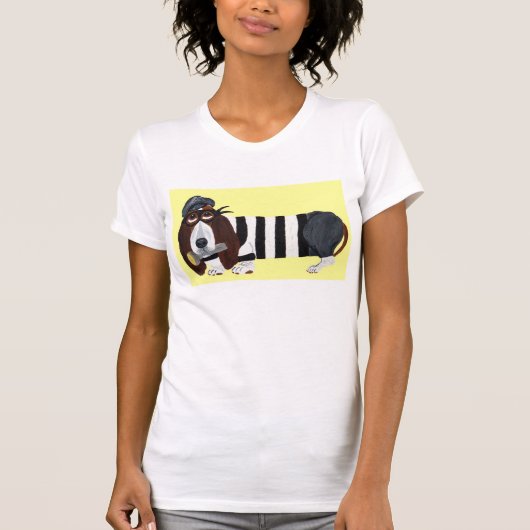 バセットハウンド泥棒 Tシャツ (正面)