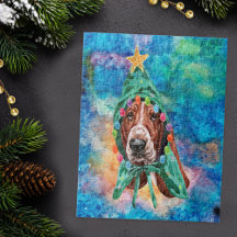 バセットハウンド犬のクリスマス