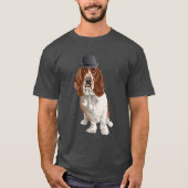 バセットハウンド犬のパパの人のTシャツ Tシャツ (正面)