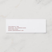 バセットハウンド犬の破烈 スキニー名刺 (裏面)