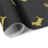 バセットハウンド犬の足のギフトの包装紙 ラッピングペーパー (ロールコーナー)