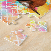 バセットハウンド犬の飛んでいるな耳 ジグソーパズル (側面)