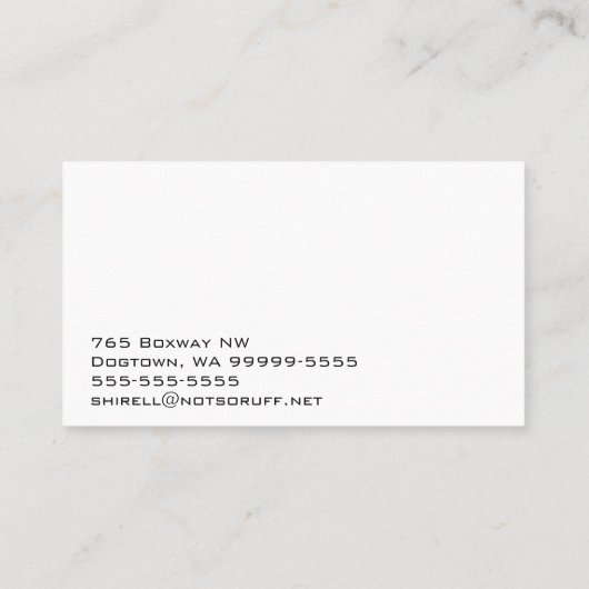 バセットハウンド犬ビジネス 名刺 (裏面)