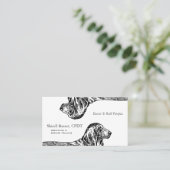 バセットハウンド犬ビジネス 名刺 (スタンド正面)