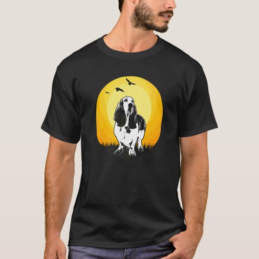 バセットハウンド犬種 36 Tシャツ (正面)