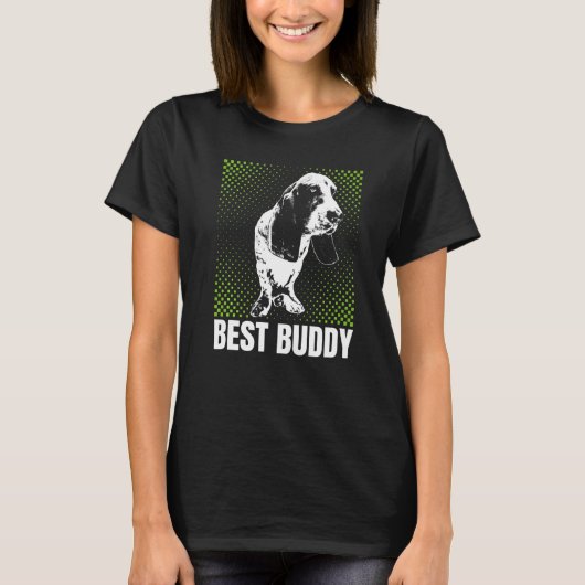 バセットハウンド犬種 37 Tシャツ (正面)