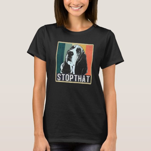 バセットハウンド犬種 46 Tシャツ (正面)