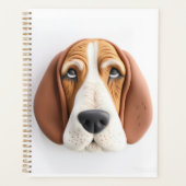 バセットハウンド犬3Dインスパイアードデザイン プランナー手帳 (正面)