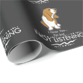 バセットハウンド犬-私がどうしても聞いていないことを聞いて下さい ラッピングペーパー (ロールコーナー)