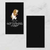 バセットハウンド犬-私がどうしても聞いていないことを聞いて下さい 名刺 (正面/裏面)