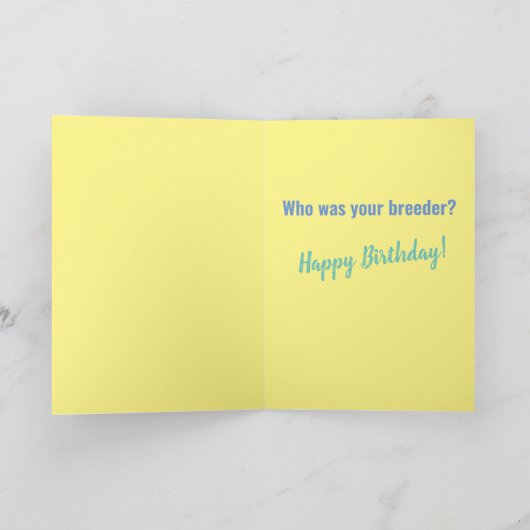 バセットハウンド眼鏡を着て、しわを見ない カード (内部)