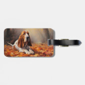 バセットハウンド紅葉秋インスパイア ラゲッジタグ (裏面横)