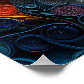 バセットハウンド紙クイリングアートドッグポートレート ポスター (角)