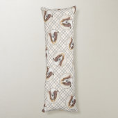 バセットハウンド絵を描の3色かわいいドッグアート ボディピロー (裏面 (縦))