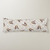 バセットハウンド絵を描の3色かわいいドッグアート ボディピロー (正面)