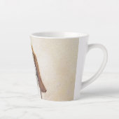 バセットハウンド絵画ズ – かわいいオリジナルドッグアート カフェラテマグ (右)