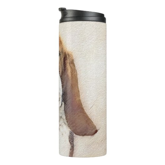 バセットハウンド絵画ズ – かわいいオリジナルドッグアート タンブラー (回転右)