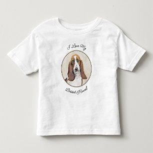 バセットハウンド絵画ズ – かわいいオリジナルドッグアート トドラーTシャツ