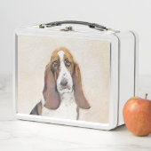 バセットハウンド絵画ズ – かわいいオリジナルドッグアート メタルランチボックス (インサイチュ)