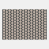 バセットハウンド絵画ズ – かわいいオリジナルドッグアート ラッピングペーパーシート (正面3)