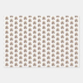 バセットハウンド絵画ズ – かわいいオリジナルドッグアート ラッピングペーパーシート (正面2)