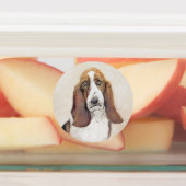 バセットハウンド絵画ズ – かわいいオリジナルドッグアート ラベル (貼付)