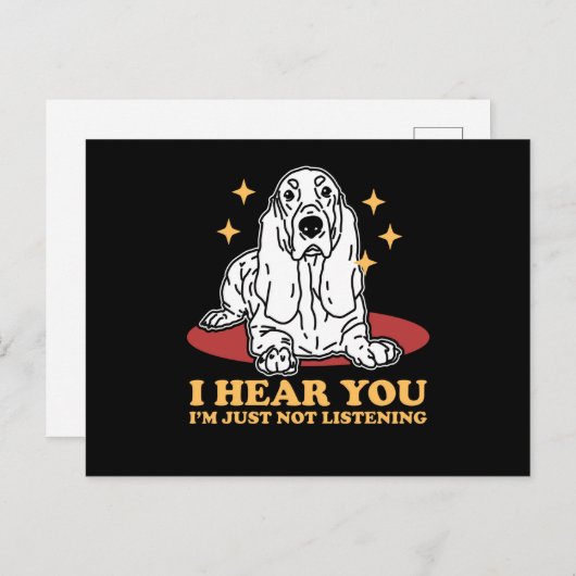 バセットハウンド聞ズ |犬のバスセットハウンズ ポストカード (正面/裏面)