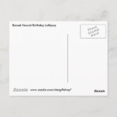 バセットハウンド誕生日棒つきキャンデー ポストカード (裏面)