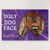 バセットハウンド醜い犬の顔1000ピース ジグソーパズル (横)