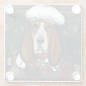 バセットハウンド ガラスコースター (裏面)