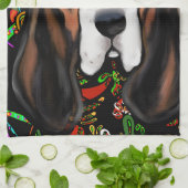 バセットハウンド キッチンタオル (折り畳み)