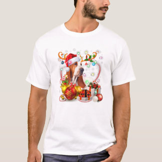 バセットハウンド クリスマス ジョーク Tシャツ