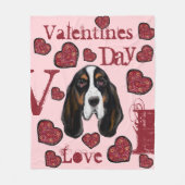 バセットハウンド フリースブランケット (正面)