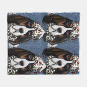 バセットハウンド フリースブランケット (正面(横))