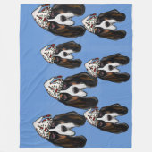 バセットハウンド フリースブランケット (正面)