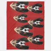 バセットハウンド フリースブランケット (正面)