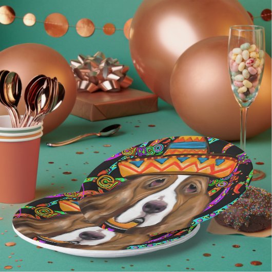 バセットハウンド ペーパープレート (複数)